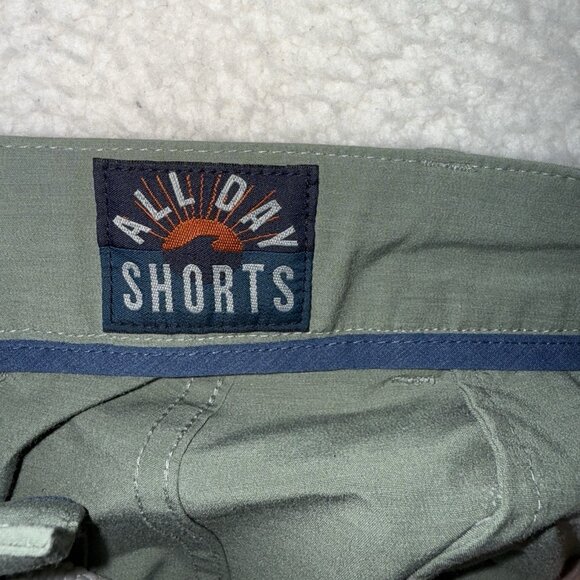 Faherty All Day Short Mens 36 Green Performance Drawstring Beach - Picture 4 of 7